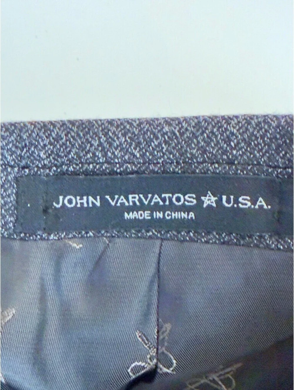 John Varvatos USA 44S Charcoal Cerruti 130s Italian Wool Suit Jacket Blazer